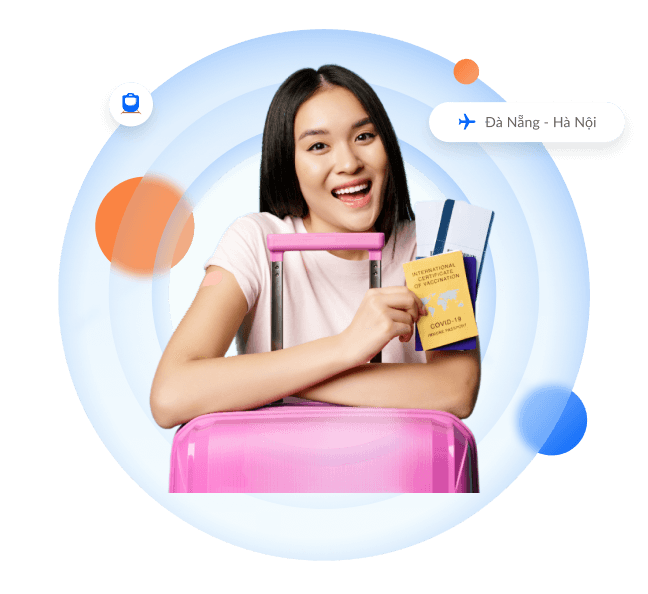 Woman enjoying travel experience